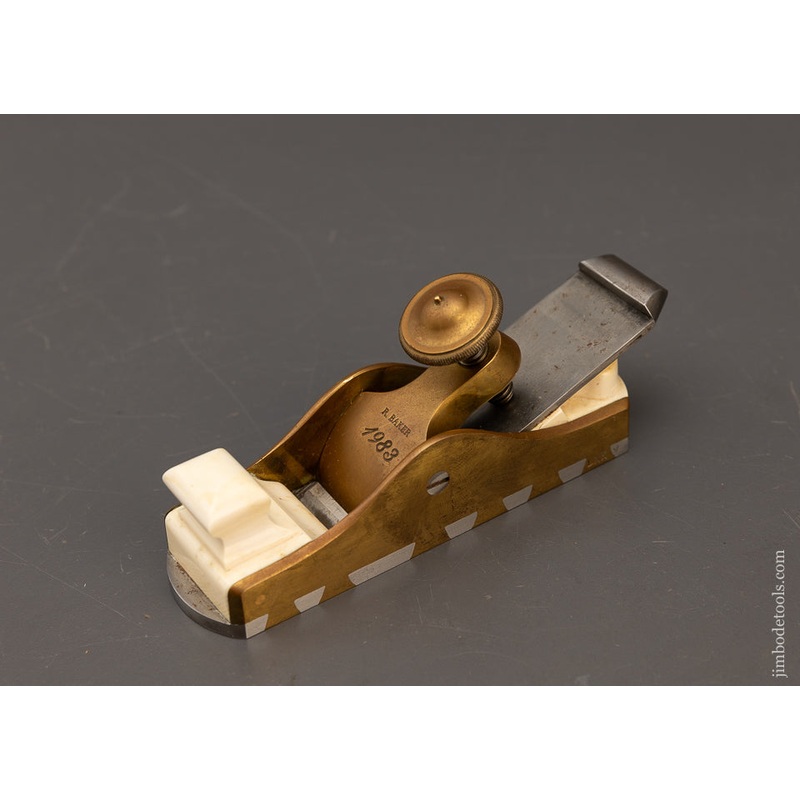 Stunning Gunmetal Dovetailed Infill Miter Plane by ROBT. BAKER – 115725 – AS OF MAY 21