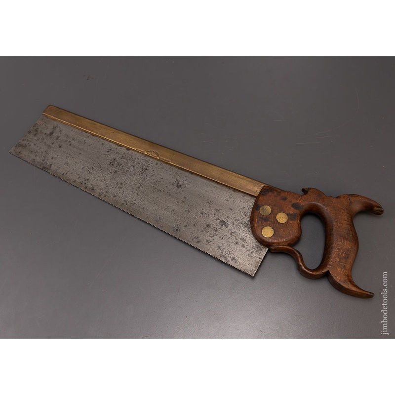 Rare WORRALL & CO. NEW YORK Brass Back Saw – 109502