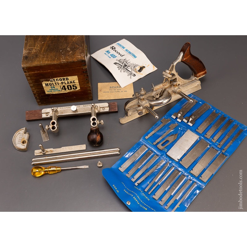 RECORD No. 405 Combination Plow Plane in Original Box Near Mint Unused – 108889