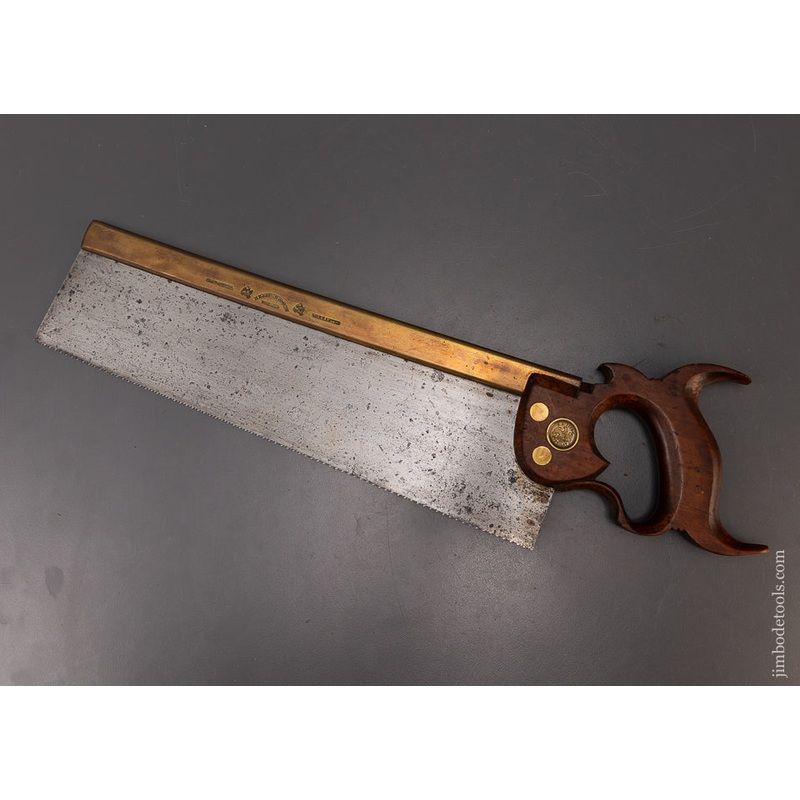 Spectacular DISSTON Double Eagle Brass Back Tenon Saw – EXCELSIOR 109336