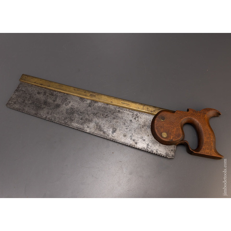 Spectacular KENYON SYKES & CO. Early Brass Back Saw Ca. 1809-20 – 109529