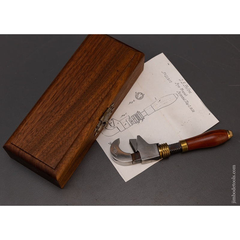 Stunning Miniature Patented Wrench by HILARY KLEIN G.B. PHILLIPS PATENT in Original Box — 109377