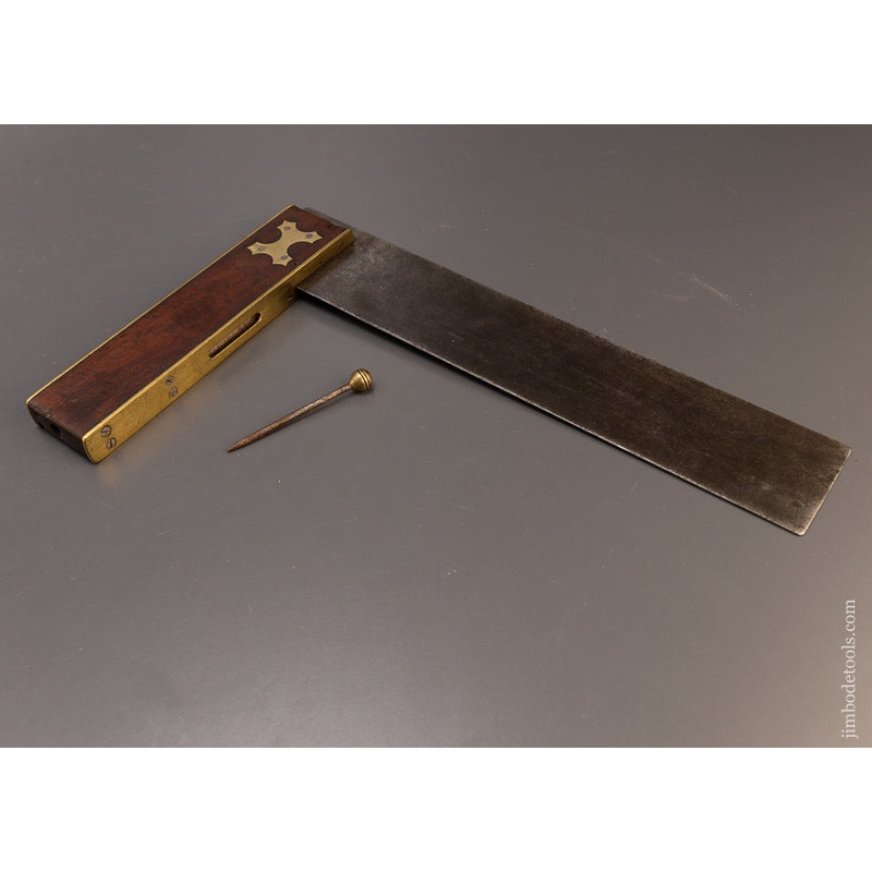 12 Inch Mahogany Try Square with Level & Scribe – 109680