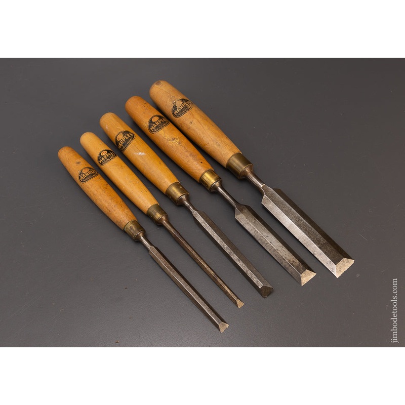 Set of 5 MARPLES Boxwood Handled Bench Chisels – 110059