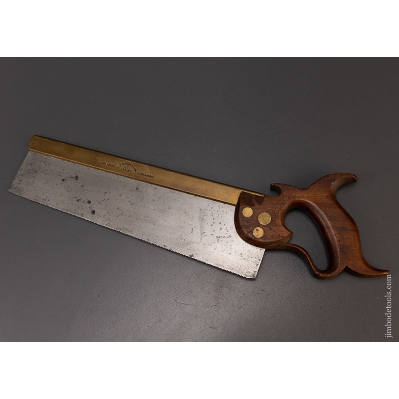 Very Rare W. B. GREGORY ALBANY (N.Y.) Brass Back Carcass Saw Extra Fine – 109984