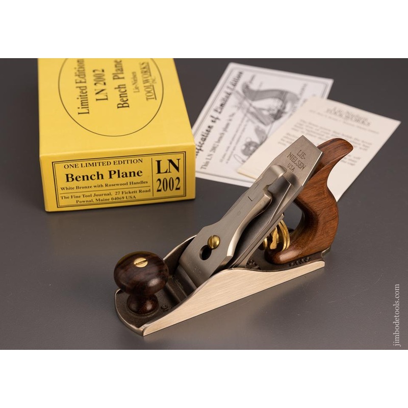 Rare LIE NIELSEN Limited Edition White Bronze No. 1 Size Smooth Plane LN 2002 * EXCELSIOR 108089