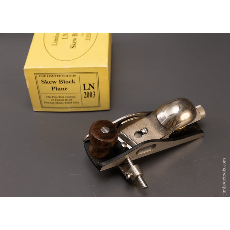 Rare Limited Edition LIE NIELSEN 2003 Skew Block Plane (No. 140) in White Bronze & Rosewood Mint in Box – 110174 – AS OF DEC 23