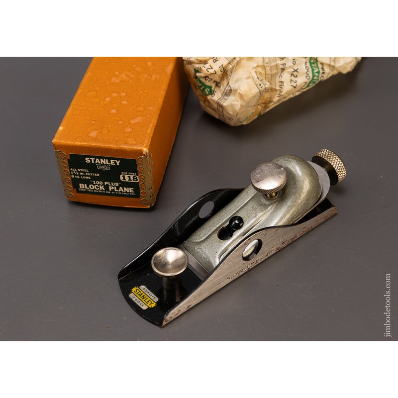 STANLEY No. 118 Block Plane Near Mint in Box – 110120