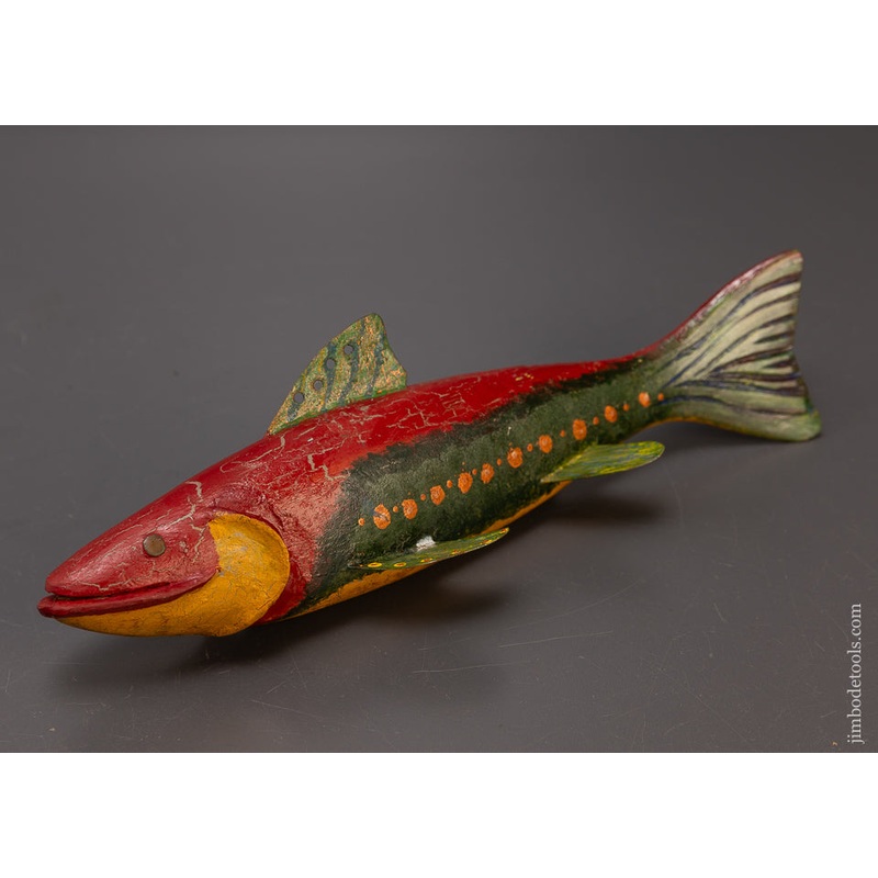 Swimming Trout Fish Decoy by ROBERT LINDNER Clarence, N.Y. – 110180