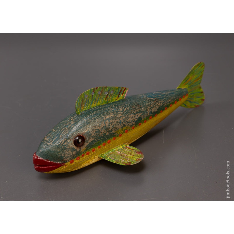 Swimming Trout Fish Decoy by ROBERT LINDNER Clarence, N.Y. – 110181