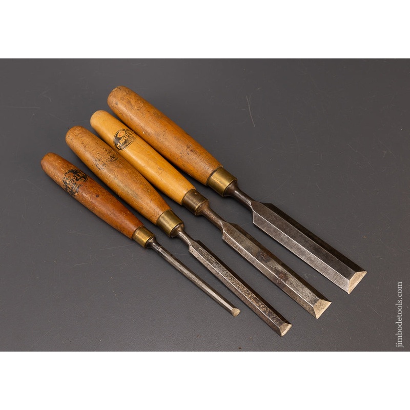 Set of 4 MARPLES Boxwood Handled Bench Chisels – 110058