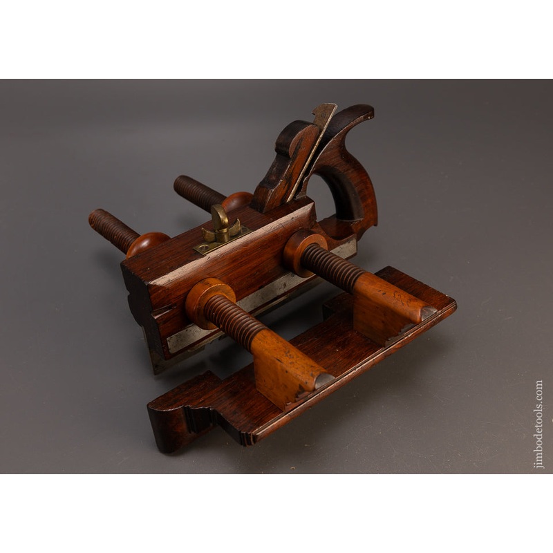 Spectacular Solid Rosewood Fancy Plow Plane with Bone Inserts H.L. KENDALL BALTIMORE – EXCELSIOR 110241 – AS OF JAN 11