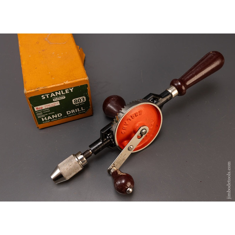 STANLEY No. 803 Egg Beater Hand Drill in Mint in Original Box –  98714