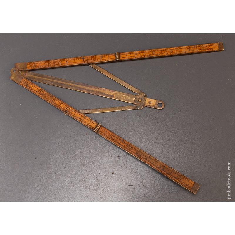 Rare COWGILLS PATENT Rule Attachment on UPSON NUT No. 62 Rule – 110581