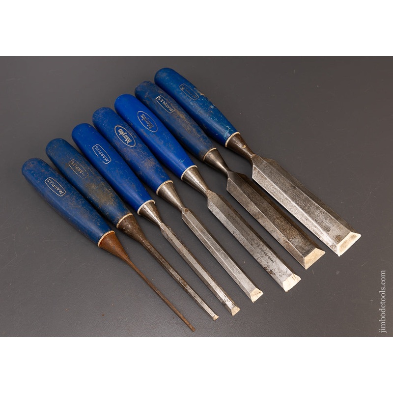 Set of 7 MARPLES  BLUE CHIP Chisels 1/8 to 1 1/4 Inch – 109932