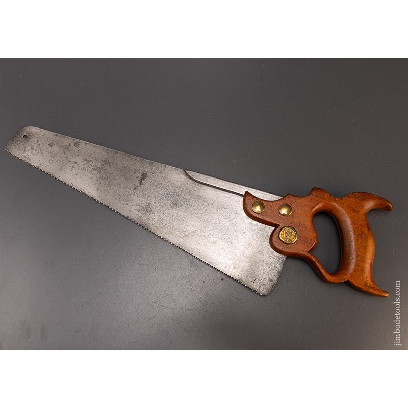 Rare DISSTON No. 8 Half Back Saw with Double Cove Handle – 110580