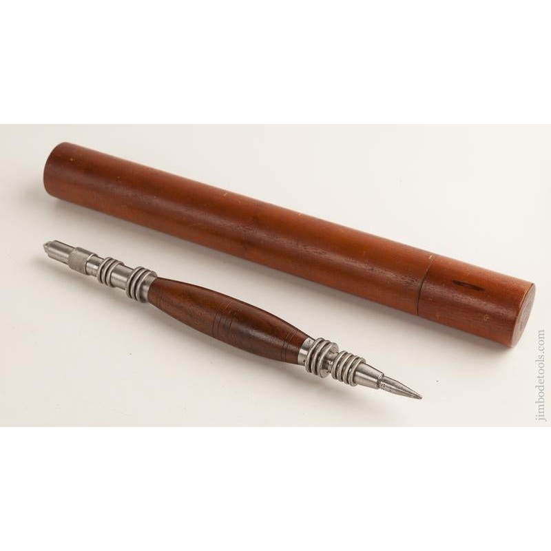 Stunning 12 inch Inside Micrometer with Mahogany Handle in Original Case – 76062