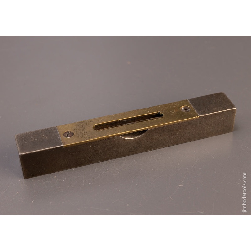 Very Rare STANLEY No. 45 Iron Level with Brass Top Plate – EXCELSIOR 110217 – AS OF JAN 31
