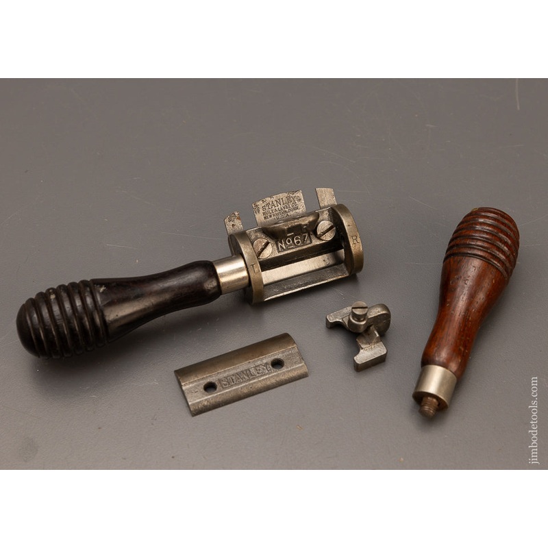 Rare Complete STANLEY No. 67 Spoke Shave with Both Bottoms & Fence – 110838