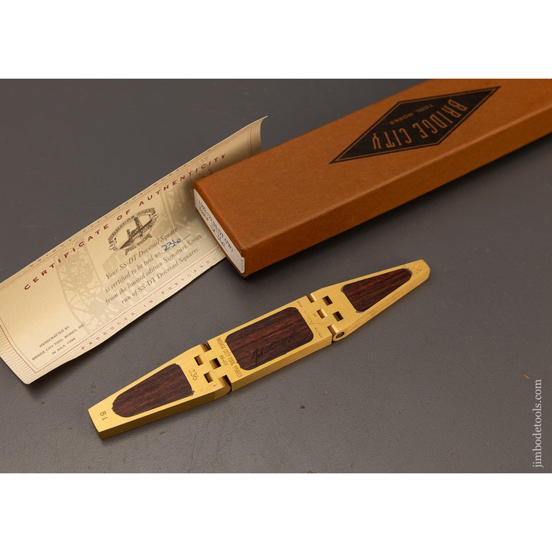 Rosewood Mint in Box BRIDGE CITY TOOL WORKS No. SS-DT Dovetail Saddle Square -110909