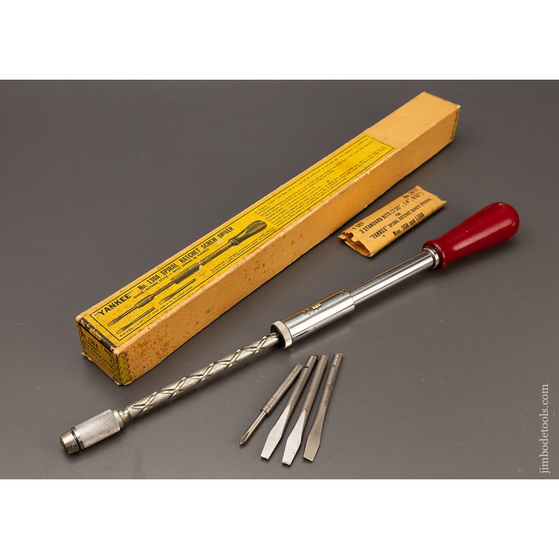 STANLEY No. 131A Drill with 4 Bits Mint In Original Box – 110813