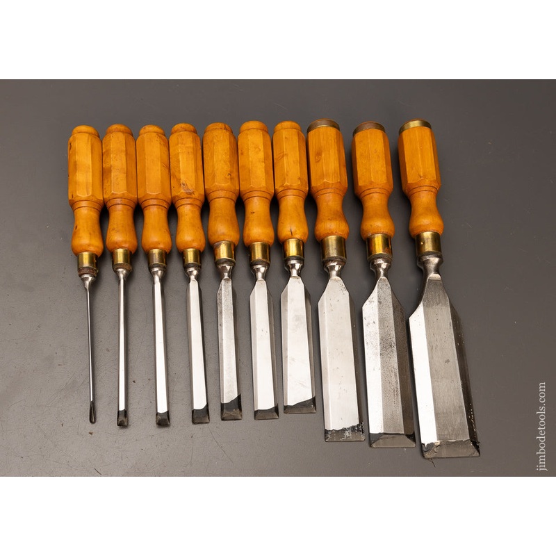 Sweet Set of 10 ROBERT SORBY Chisels – 110655