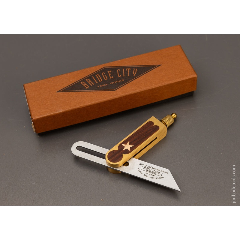 Tiny 4 Inch 2002 BRIDGE CITY TOOL WORKS TB-5 Miniature T Bevel MINT in Original Box – 110779