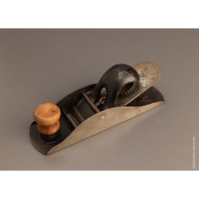 Rare Type 1 STANLEY No. 120 Block Plane with Solid STAR CAP Ca. 1876-78 – 110686
