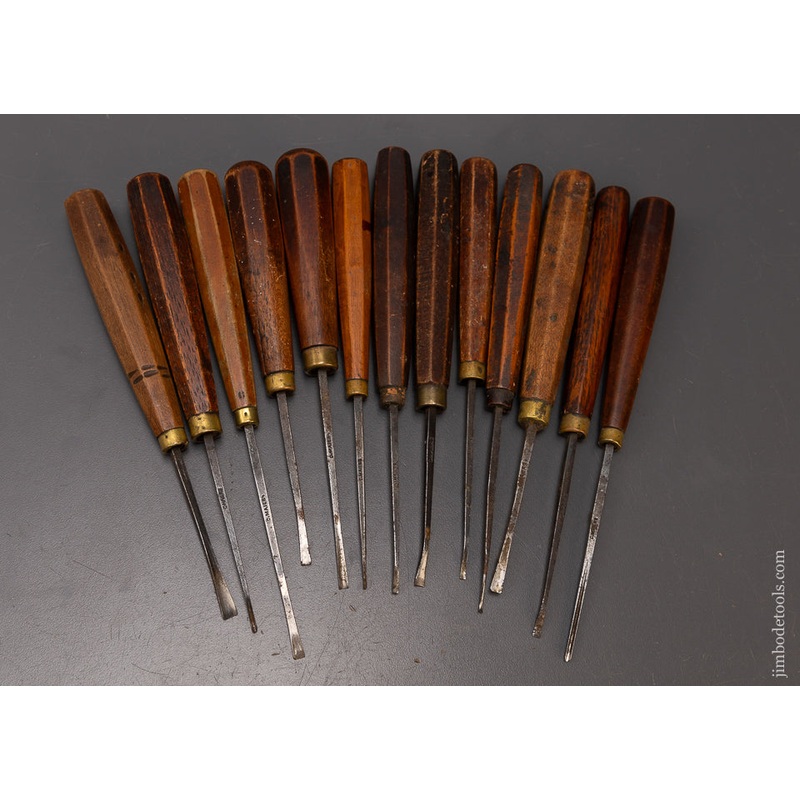 Set of 13 C. MAIERS Carving Chisels Gouges — 108076