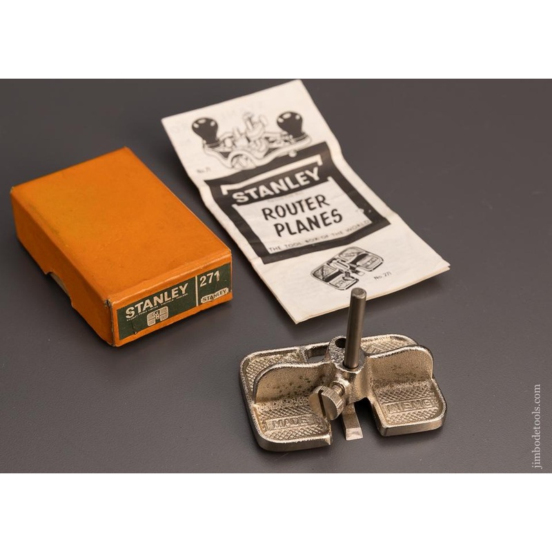 STANLEY No. 271 Miniature Router Plane Mint in Original Box – 99383