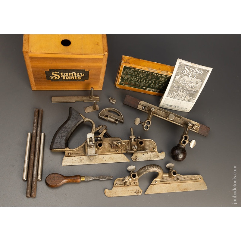 STANLEY No. 45 Combination Plow Plane SWEETHEART 100% Complete in Custom Box – 111021