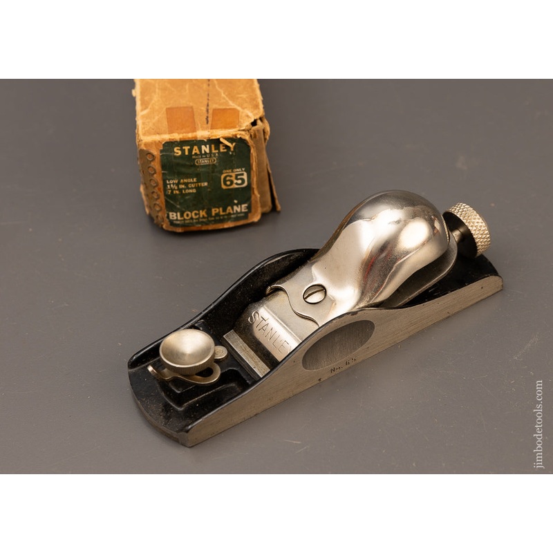 STANLEY No. 65 Low Angle Block Plane Near Mint in Original Box – 110941