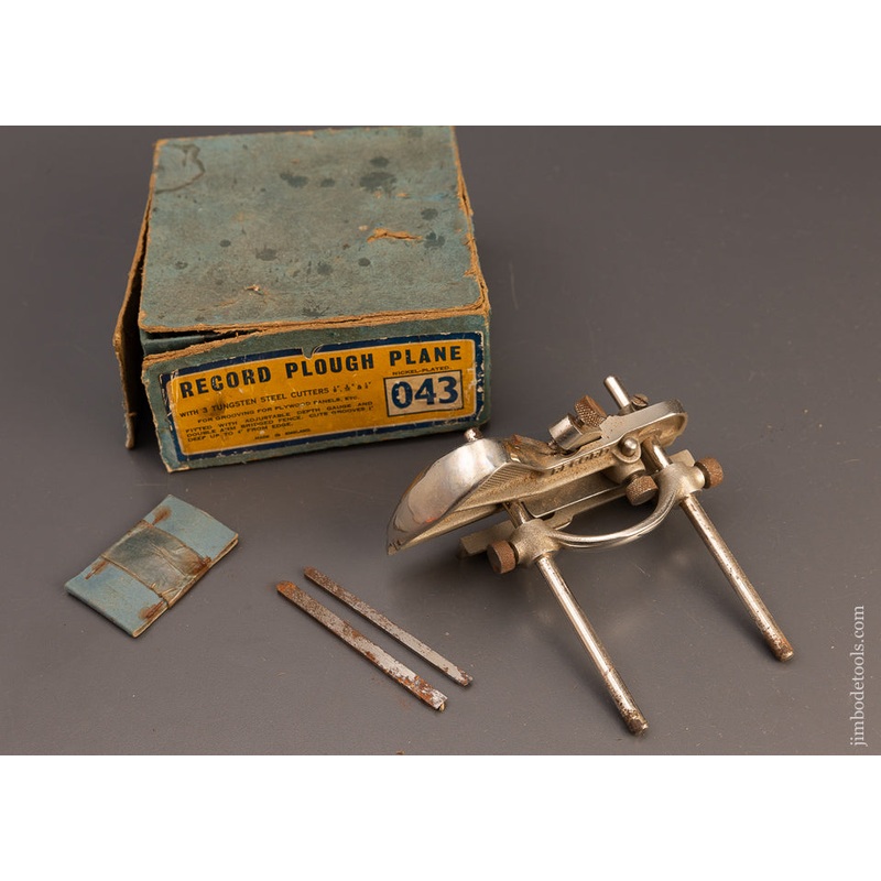 100% Complete RECORD No. 043 Plow Plane Near Mint in Box – 111211