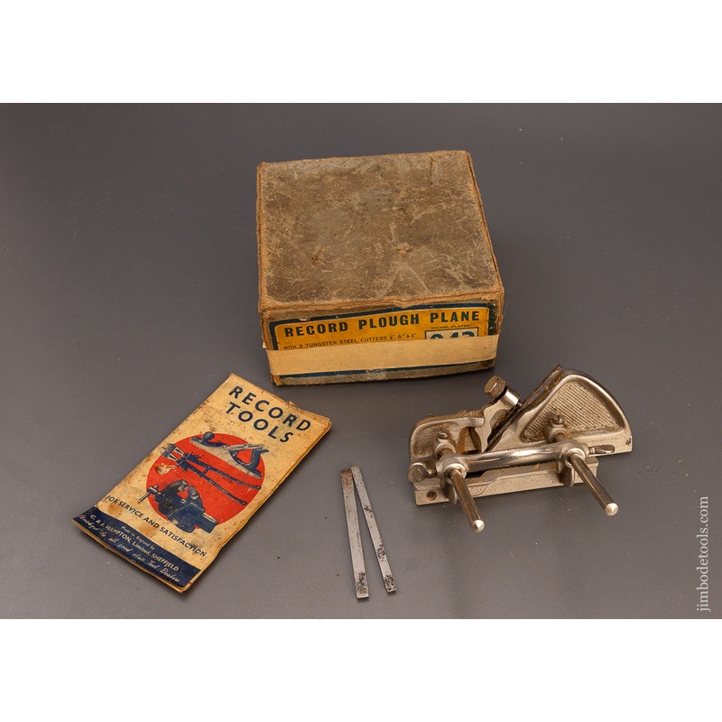 100% Complete RECORD No. 043 Plow Plane Near Mint in Box – 111214