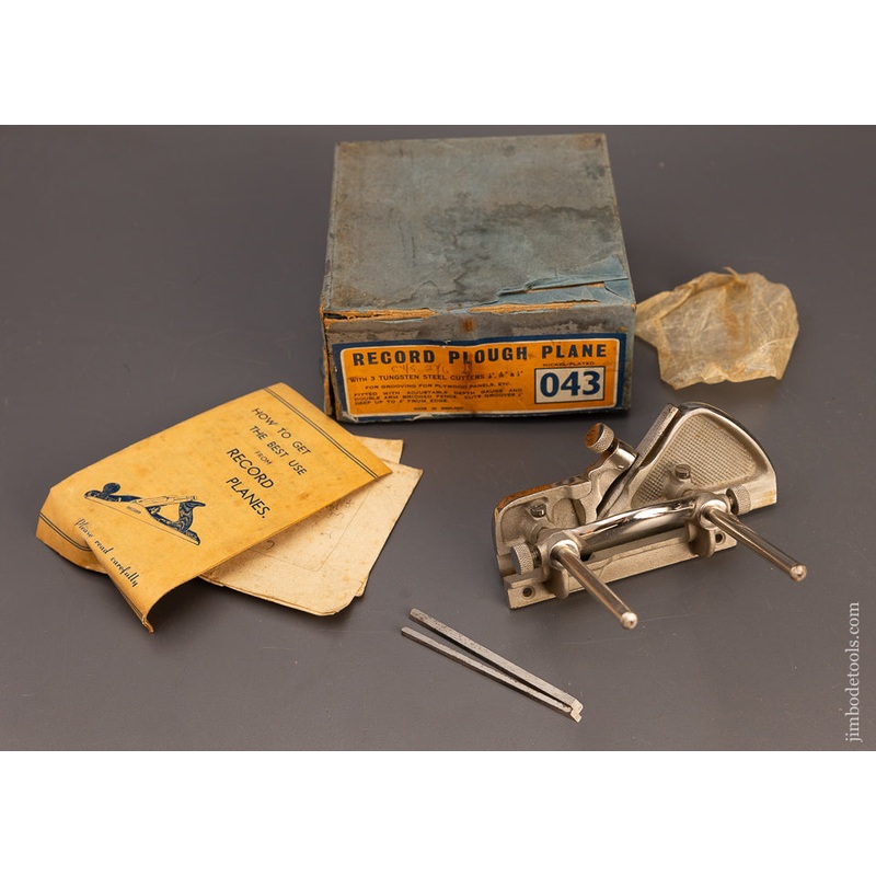 100% Complete RECORD No. 043 Plow Plane Near Mint in Box – 111215