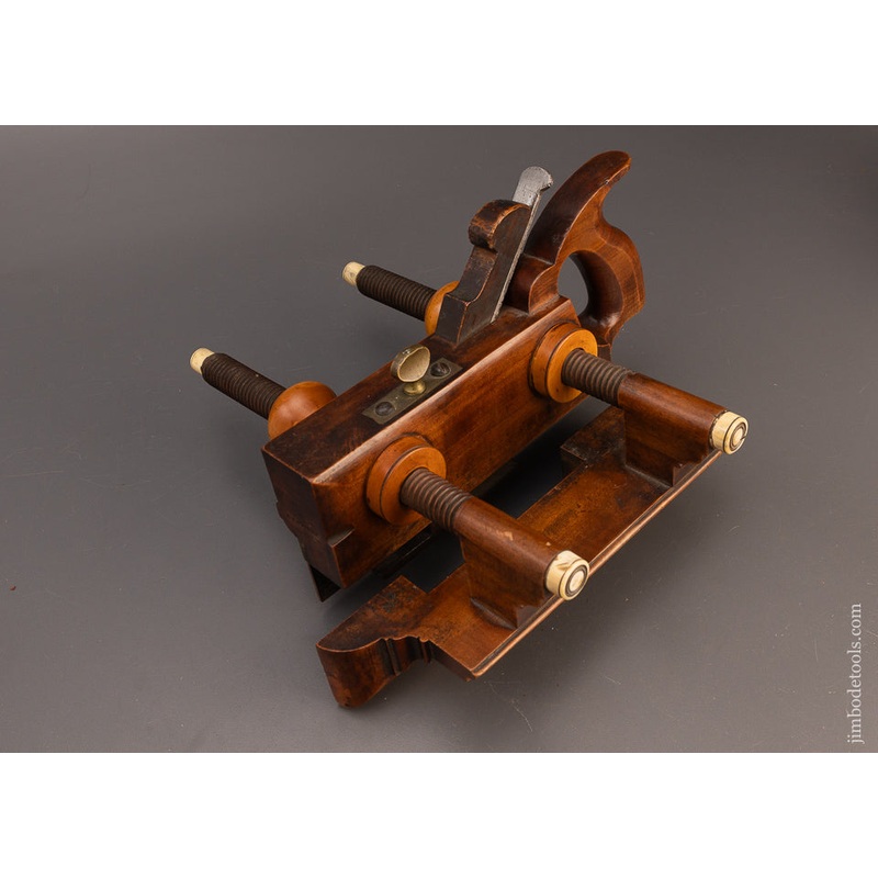 Rare & Fine Fancy Solid Applewood Plow Plane by SCHAEFFER & COB CINCINNATI – EXCELSIOR 111080