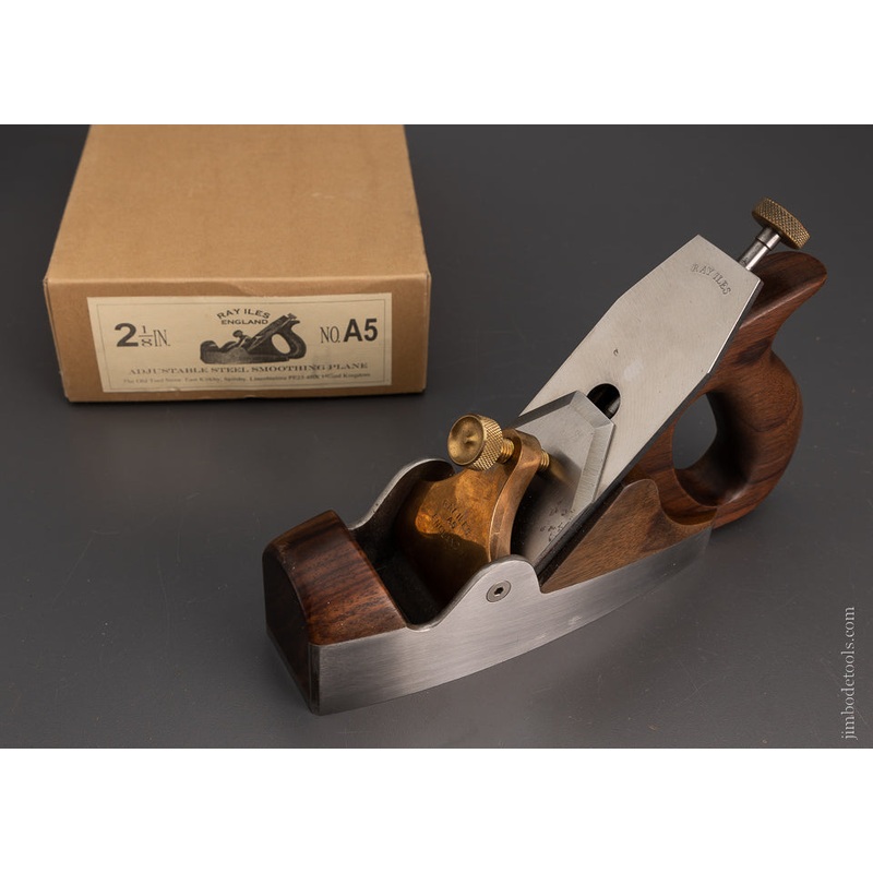 RAY ILES ENGLAND No. A5 Adjustable Steel Smooth Plane Near Mint in Box – 105277