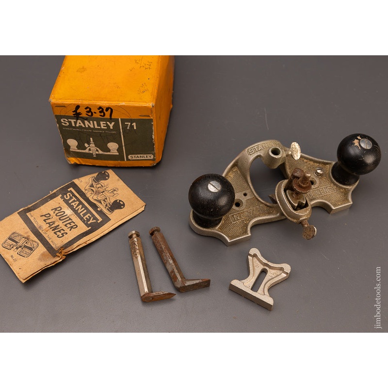 STANLEY No. 71 Router Plane 100% Complete Mint in Box – 111236