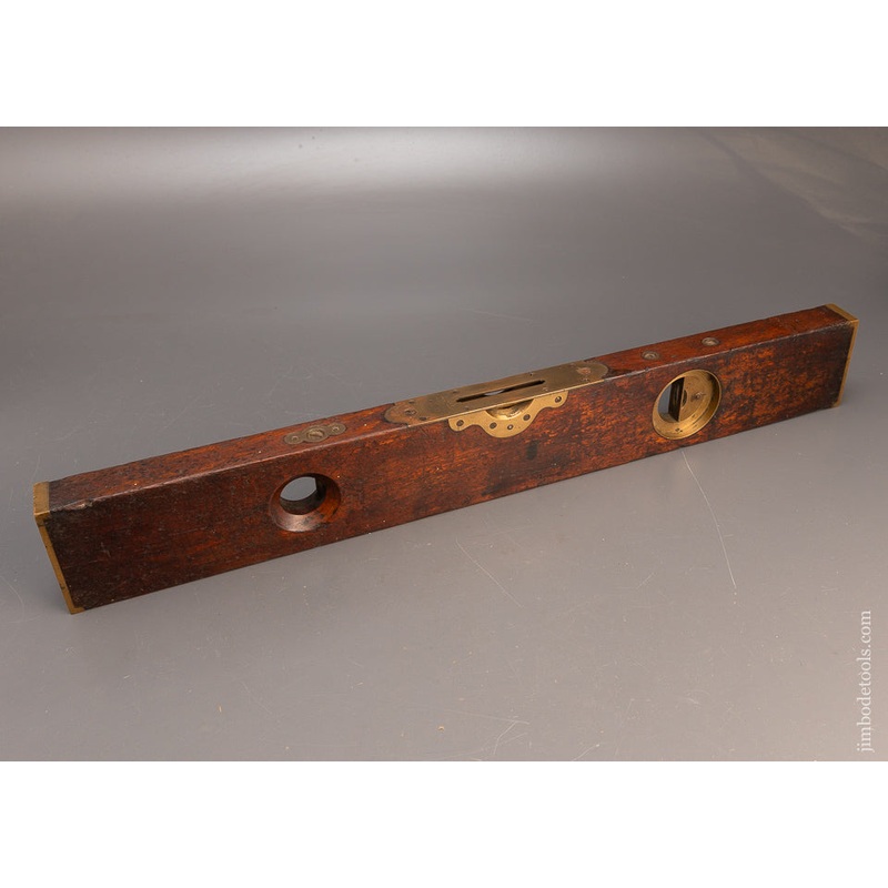 Rare L.L. DAVIS No. 13 Wooden Combination Inclinometer, Plumb & Level with Labels 24 Inch – 116555