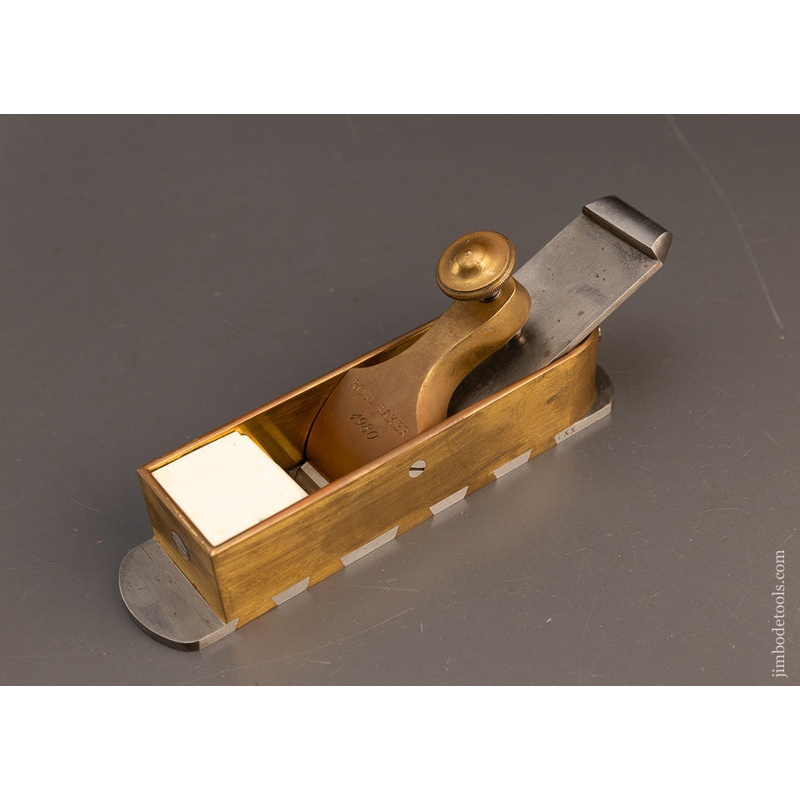 Spectacular Gunmetal Dovetailed Infill Miter Plane by ROBT. BAKER – EXCELSIOR 115799 – AS OF JUNE 3