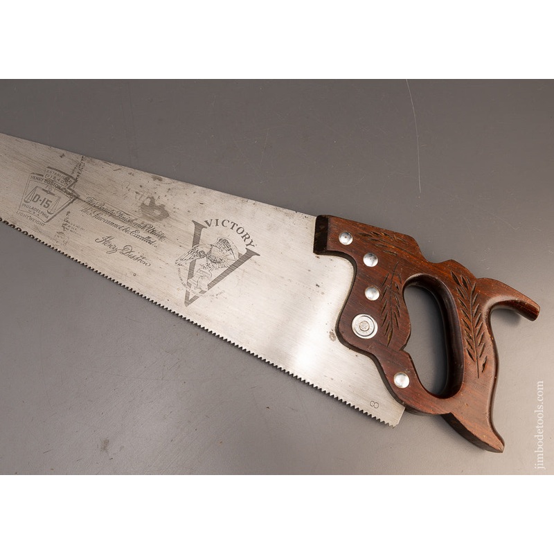 Spectacular Rosewood Handled DISSTON No. D-15 Victory Hand Saw – 116726