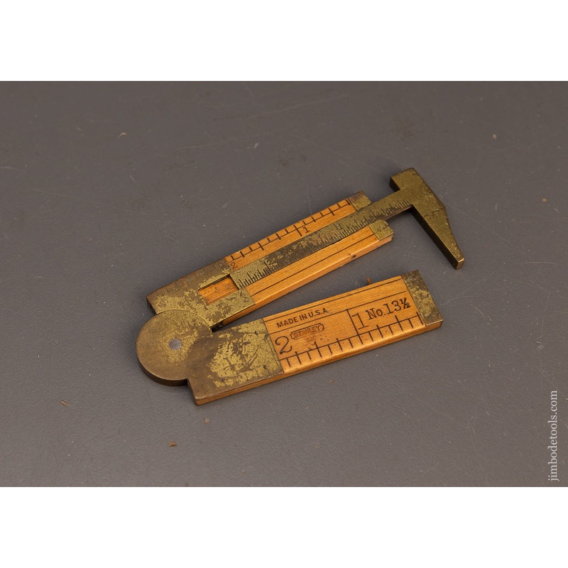 STANLEY SWEETHEART No. 13 1/2 Wide Body Boxwood Folding Caliper Rule – 116477