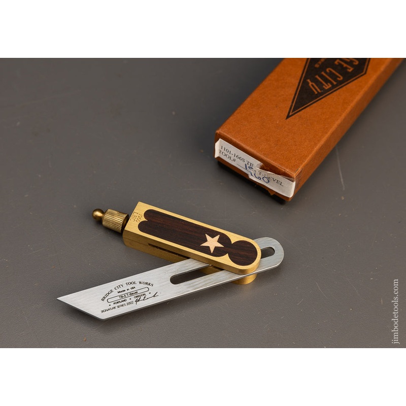 Tiny 4 Inch 2002 BRIDGE CITY TOOL WORKS TB-5 Miniature T Bevel MINT in Original Box – 116417