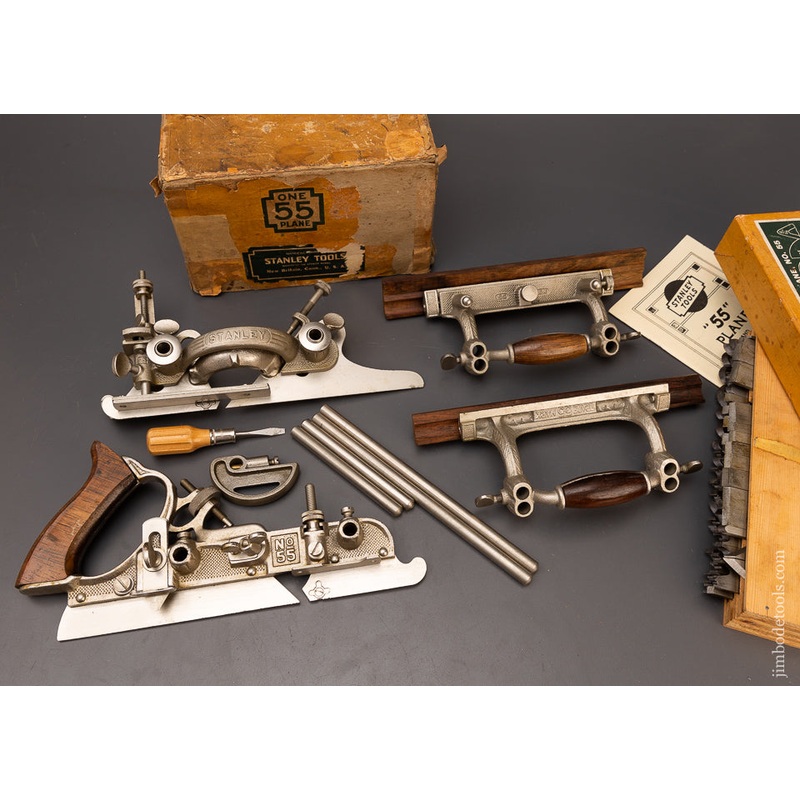 100% Complete, Mint, Unused STANLEY No. 55 Combination Plane in Original Box – 111529 – AS OF APR 16