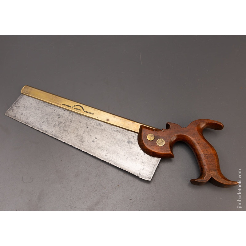 Rare & Fine W.B. GREGORY ALBANY Brass Back Carcass Saw – 111546