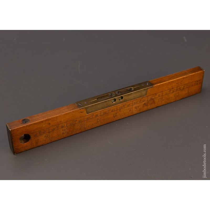12 Inch Solid Boxwood Rule & Level Combination Tool – 111608