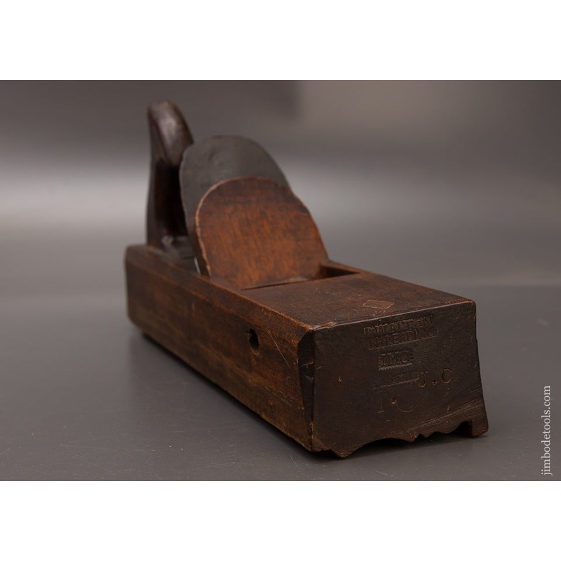 Rare & Fine IX WALTON IN READING 18th Century Yellow Birch Crown Moulding Plane – EXCELSIOR 111634 – AS OF MAY 8