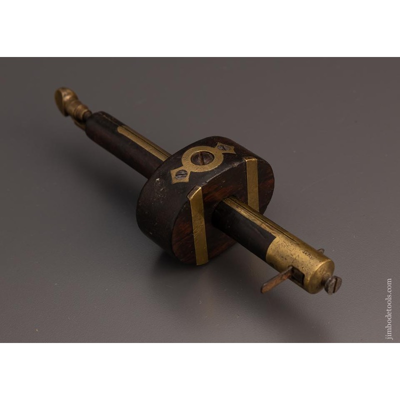 Rare Patented Combination Mortise & Slitting Gauge in Rosewood & Brass * 99316