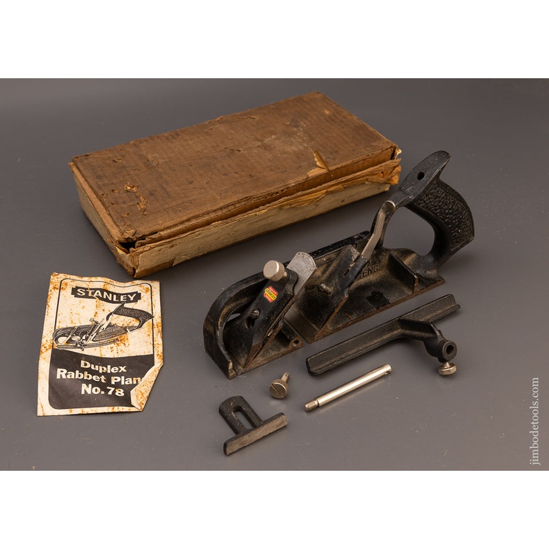 STANLEY No. 78 Rabbet Plane Complete in Original Box – 110943