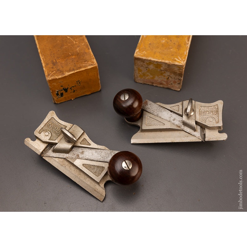 STANLEY No. 98 & 99 Side Rabbet Planes Mint in Box – 111422